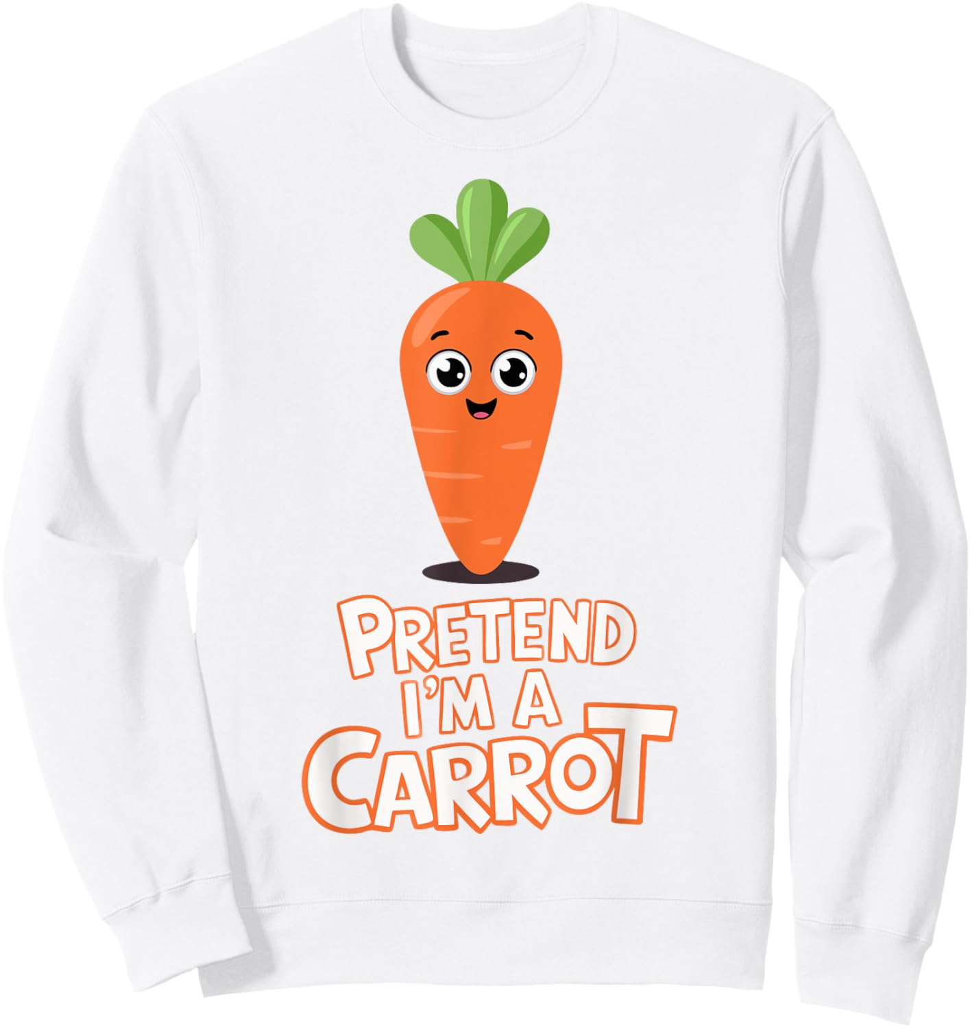 Pretend I'm A Carrot Sweatshirt - Sweatshirt | White