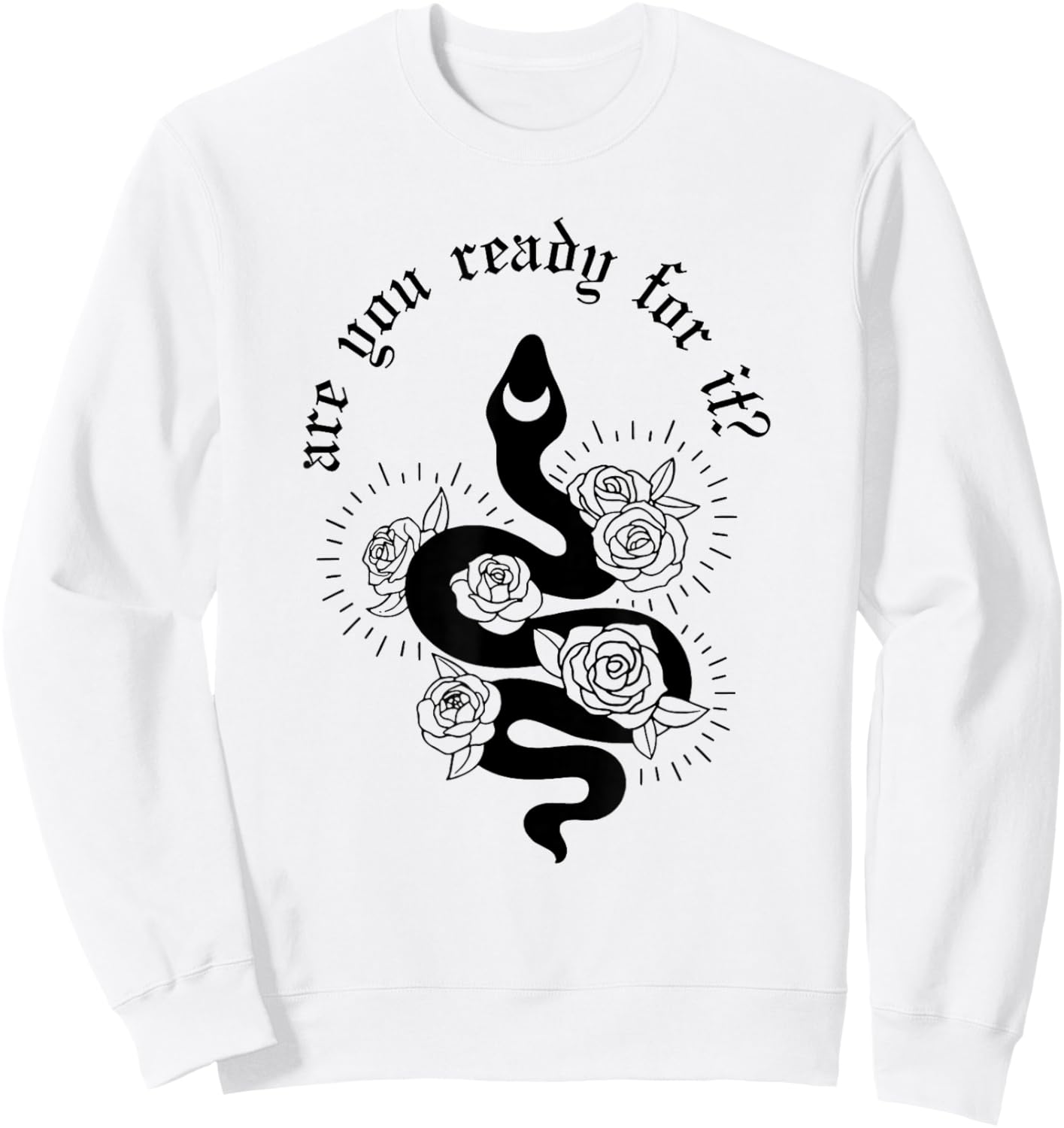 Are you ready for it Rep expression Snake Sweatshirt - Sweatshirt | White