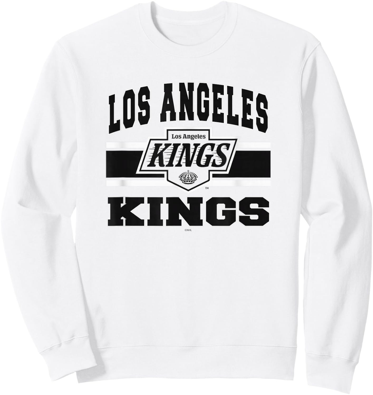 Los Angeles Kings Stripe Gray Officially Licensed Sweatshirt - Sweatshirt | White