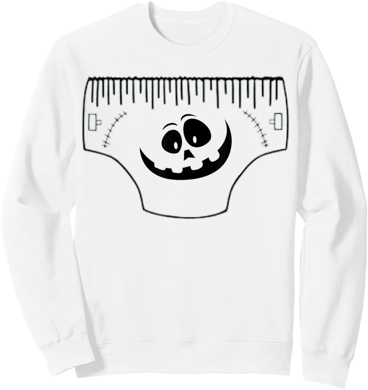 Funny Creepy Pair Of Underwear Face Costume Sweatshirt - Sweatshirt | White