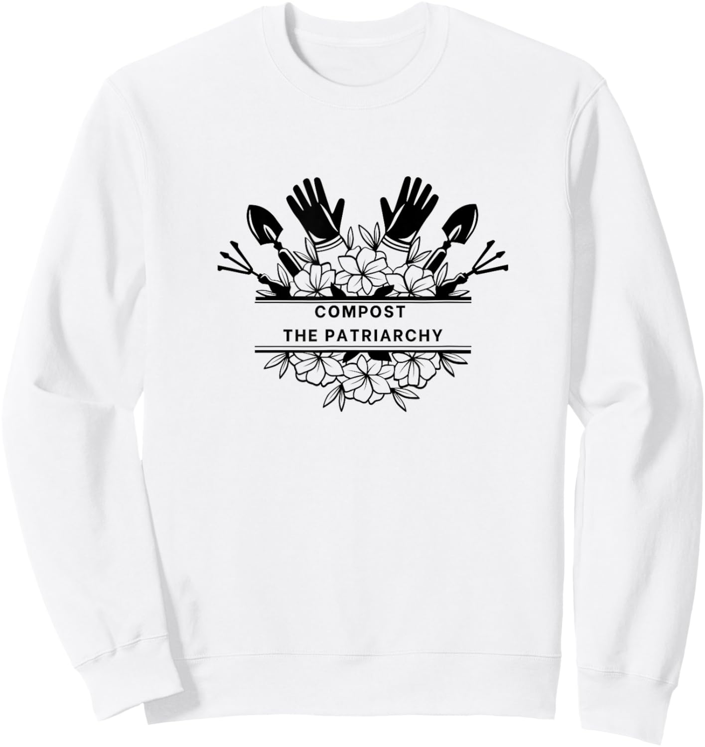 Compost the Patriarchy Sweatshirt - Sweatshirt | White
