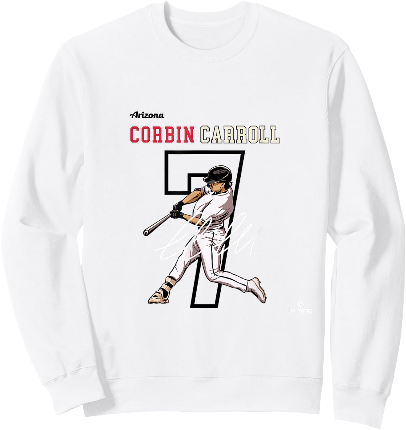 Corbin Carroll | Arizona Baseball Players | MLBCCA3005 Sweatshirt - Sweatshirt | White