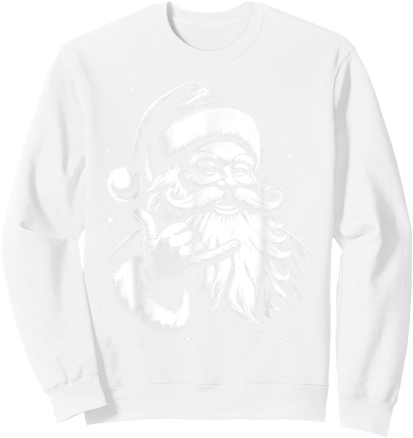Retro Rad Christmas Mele Kalikimaka Santa Shaka Hawaii Surf Sweatshirt - Sweatshirt | White