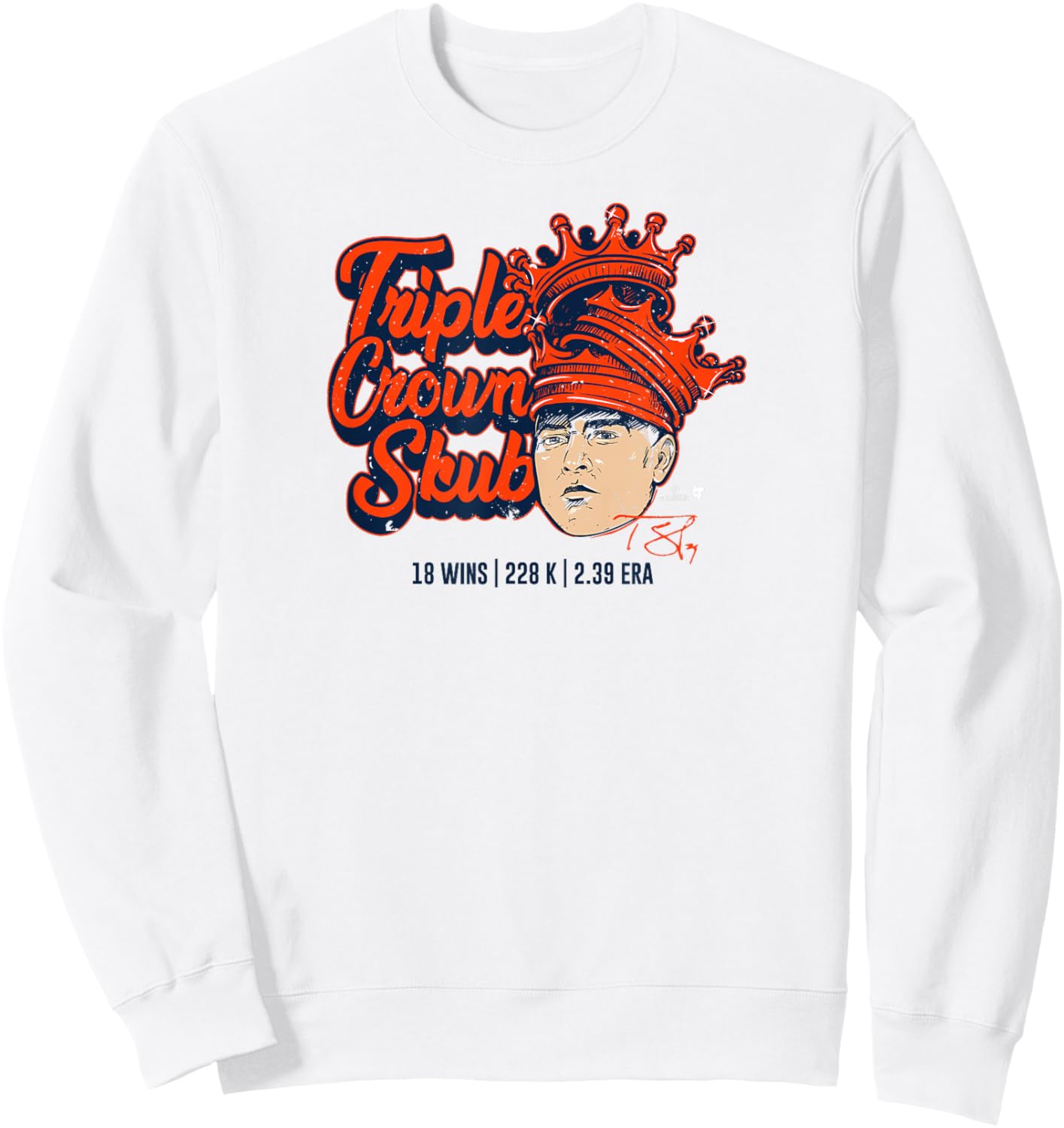 Tarik Skubal - Triple Crown - Detroit Baseball Sweatshirt - Sweatshirt | White