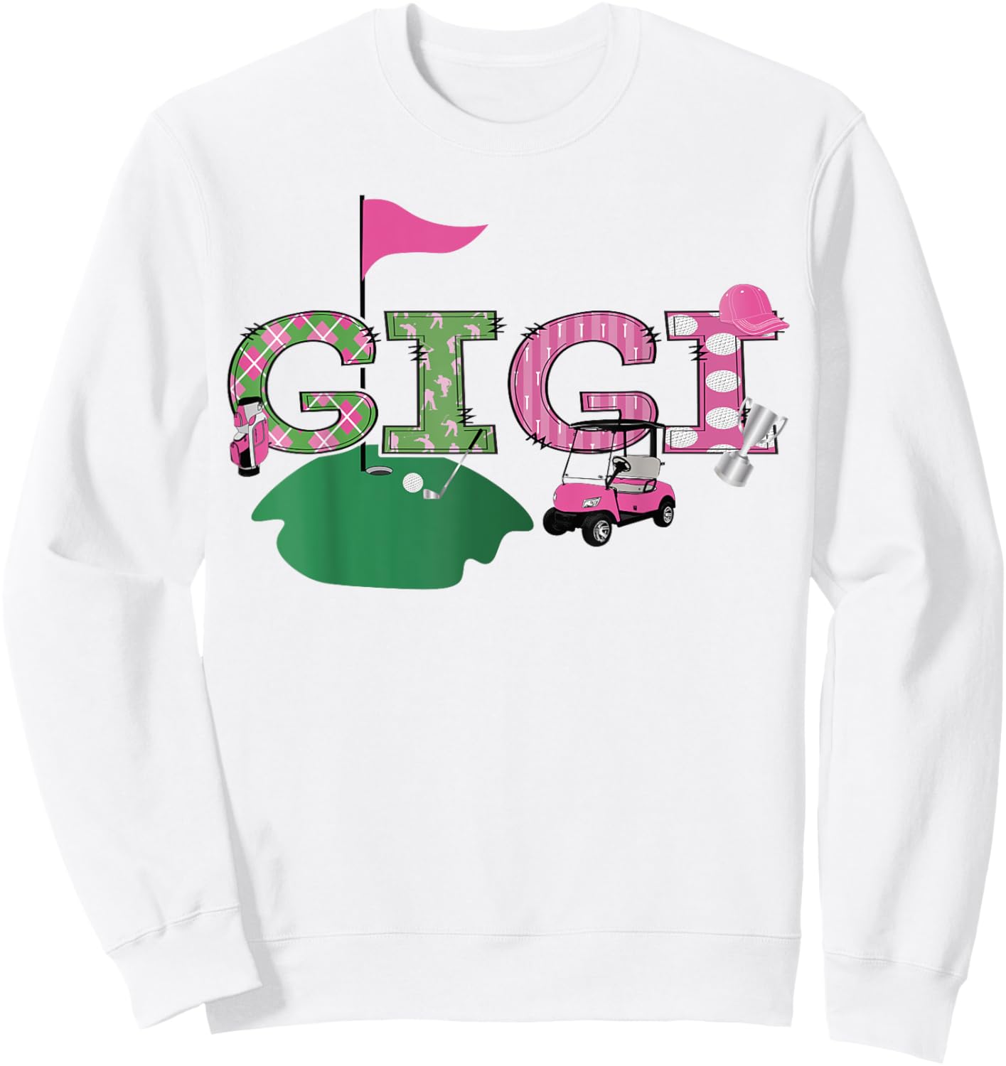Golf Gigi Hole In One Golf 1St Birthday Party Sweatshirt - Sweatshirt | White