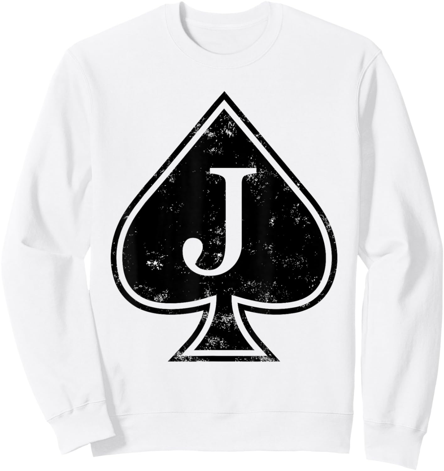 Blackjack Ace Spades Jack Playing Cards Casino Gambling Sweatshirt - Sweatshirt | White