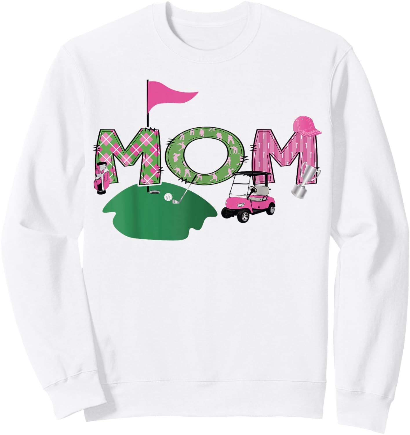 Golf Mom Hole In One Golf 1St Birthday Party Sweatshirt - Sweatshirt | White