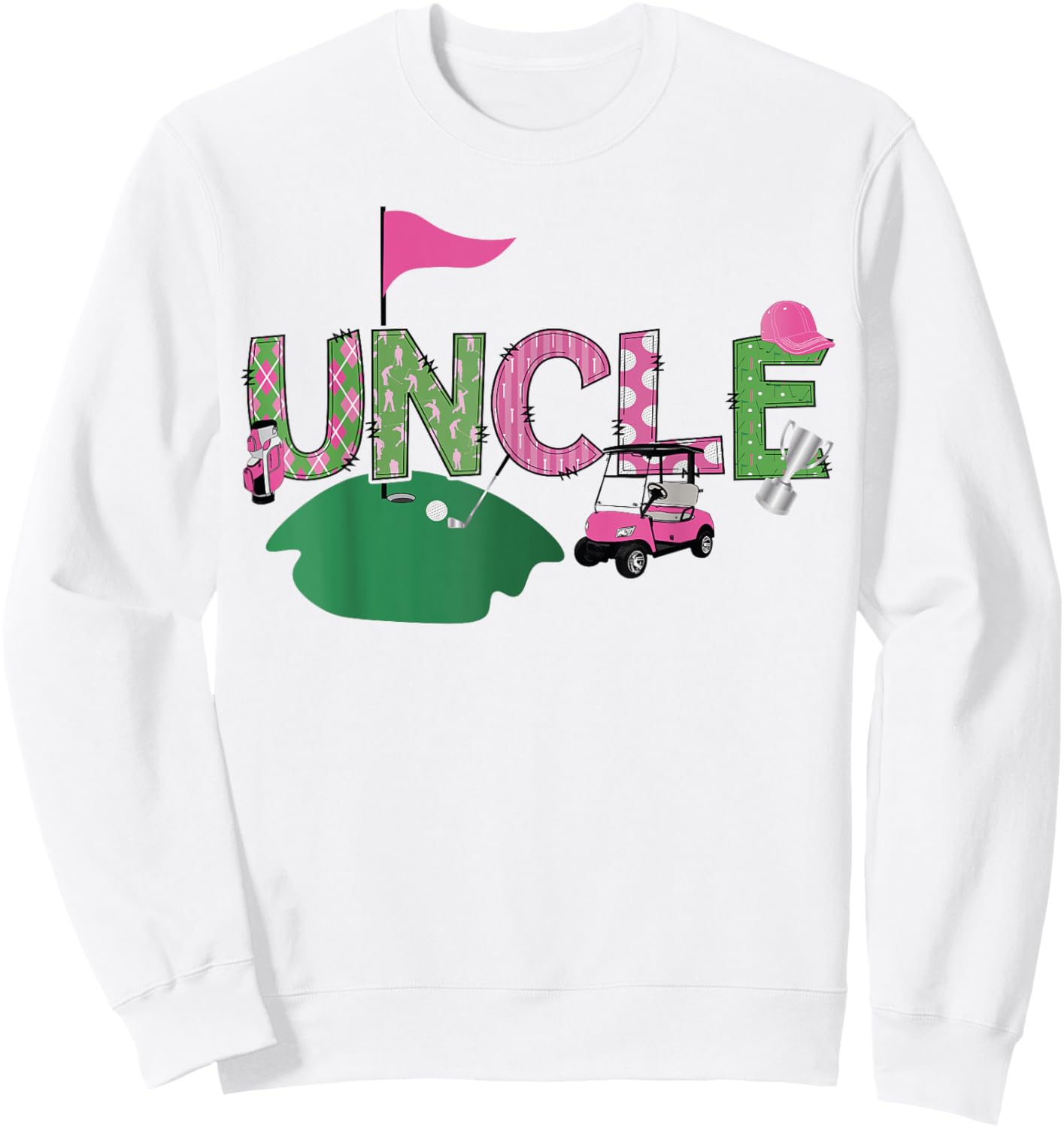 Golf Uncle Hole In One Golf 1St Birthday Party Sweatshirt - Sweatshirt | White