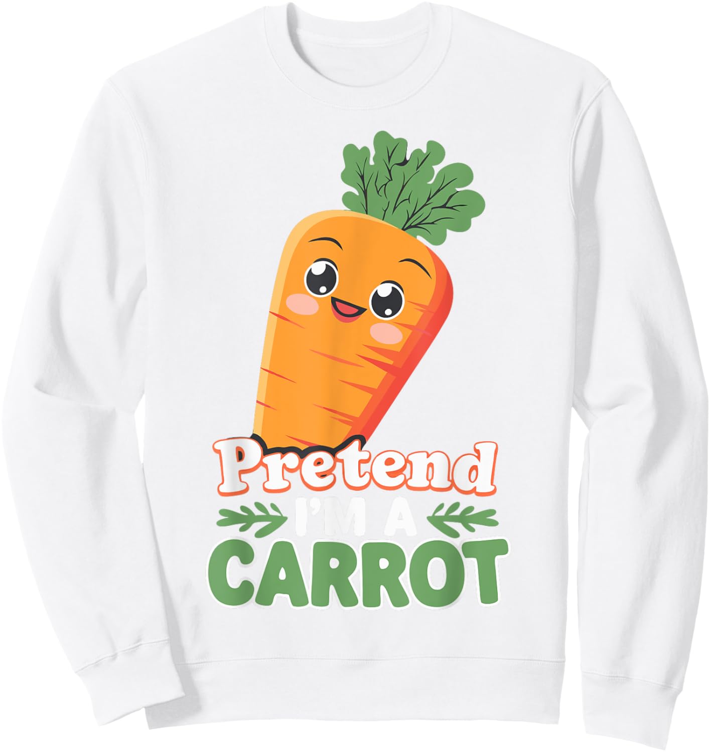 Pretend I'm A Carrot Sweatshirt - Sweatshirt | White