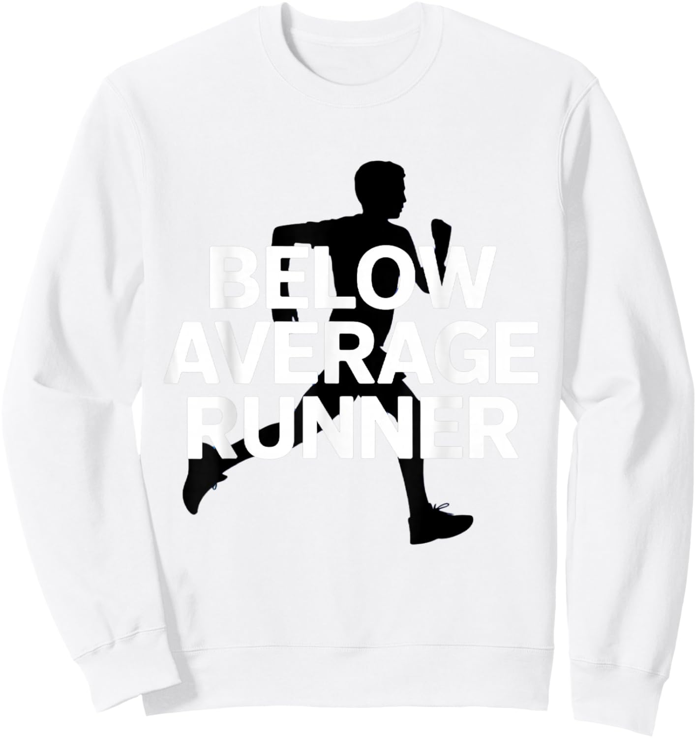 Below Average Runner Sweatshirt - Sweatshirt | White