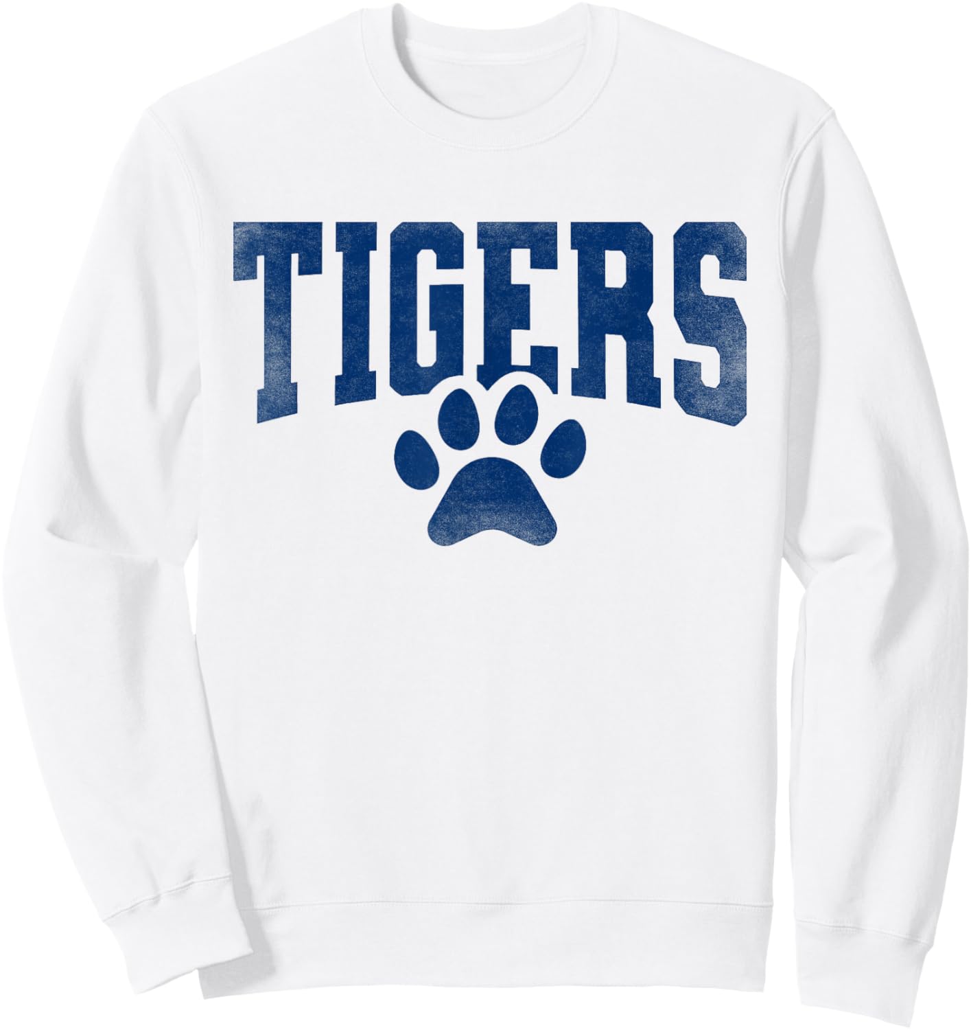 Vintage Tigers School Sports Name Spirit Girls Kid Sweatshirt - Sweatshirt | White