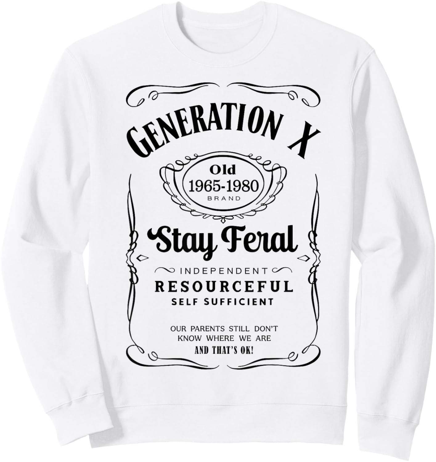 Generation X Stay Feral Sweatshirt - Sweatshirt | White