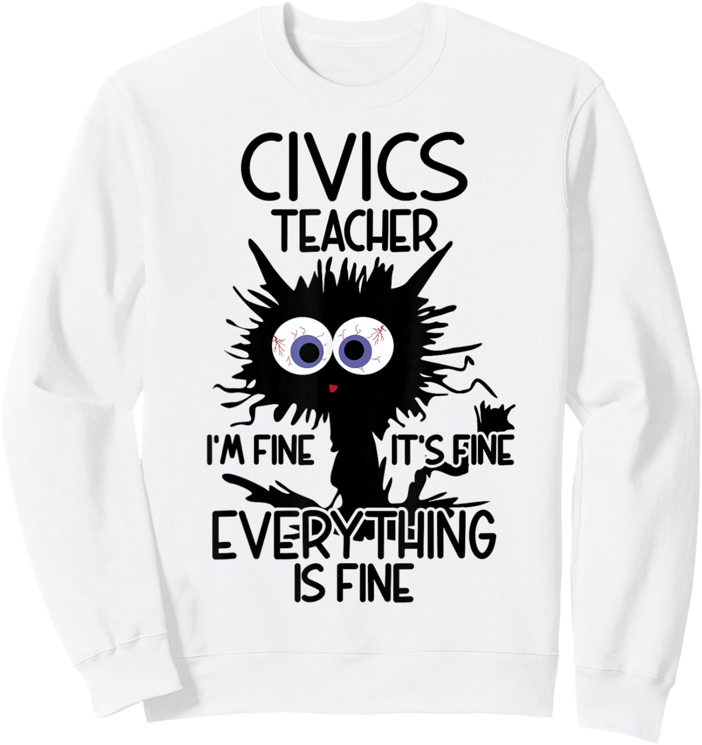 Civics Teacher Appreciation Merch Sweatshirt - Sweatshirt | White