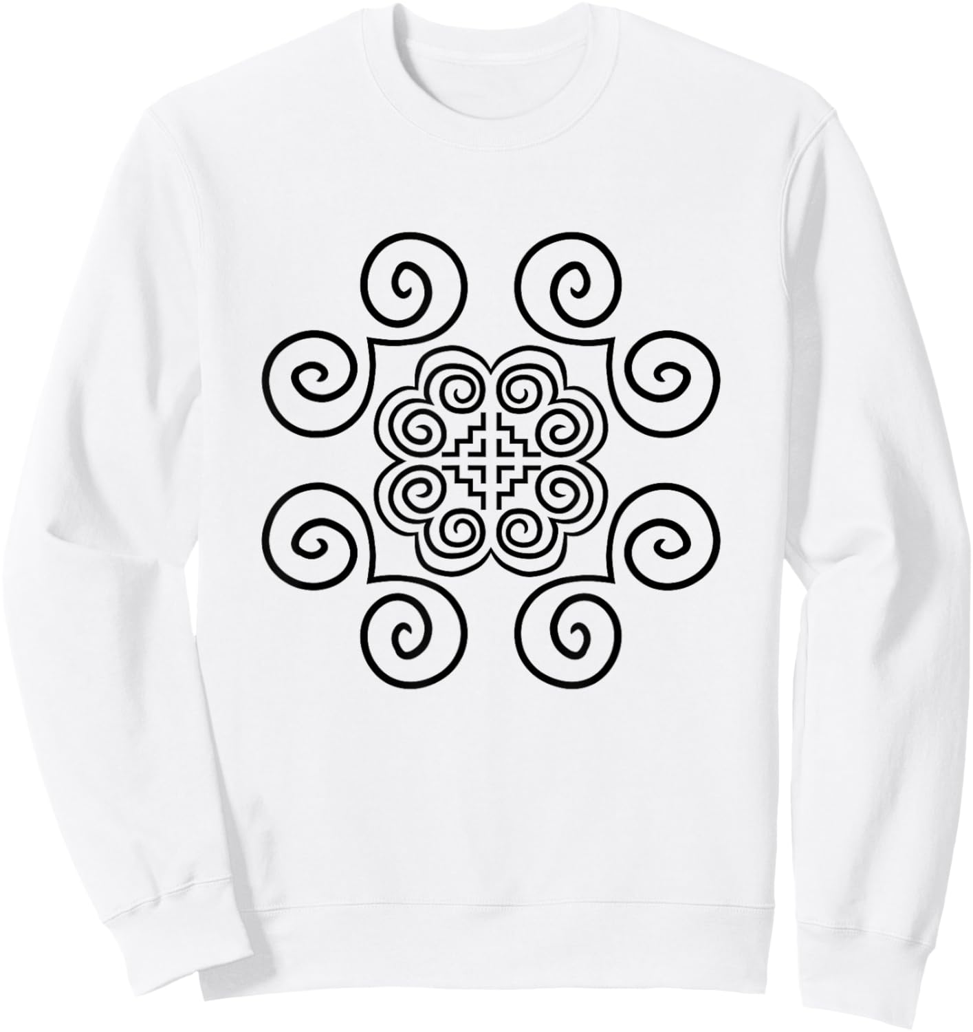 Hmong Miao Hmoob Patterns Sweatshirt - Sweatshirt | White