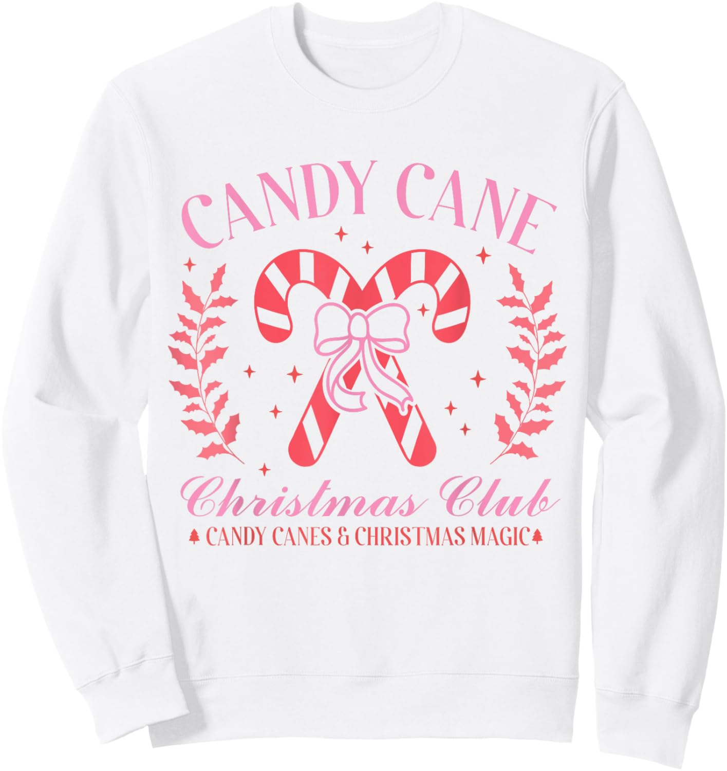 Candy Cane Christmas Club Shirt Festive Holiday Candy Canes Sweatshirt - Sweatshirt | White