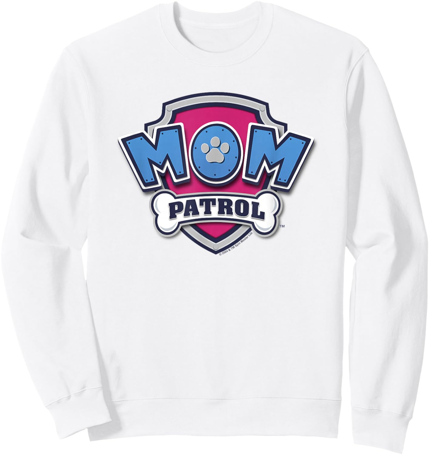 PAW Patrol Mother's Day Mom Patrol Badge Sweatshirt - Sweatshirt | White