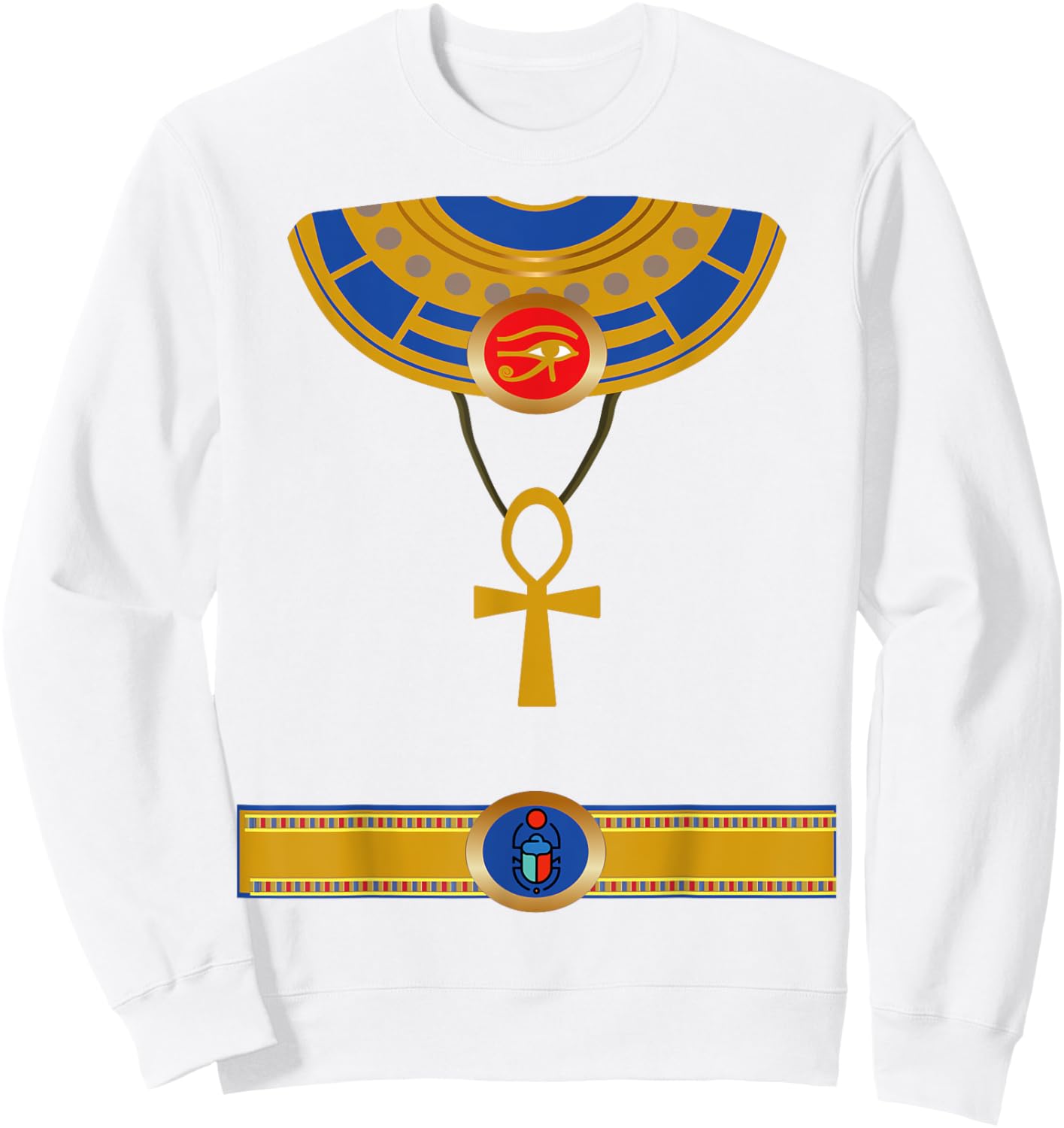 Last Minute Egyptian Pharaoh Halloween Egypt Group Costume Sweatshirt - Sweatshirt | White