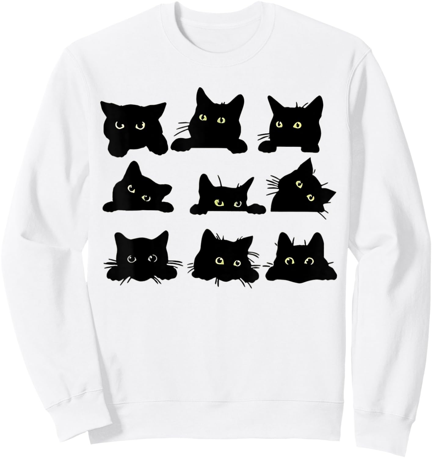 Black Cats Funny Cat Lovers Kitty Halloween Cat Mom Cat Mama Women Kids Sweatshirt - Sweatshirt | White
