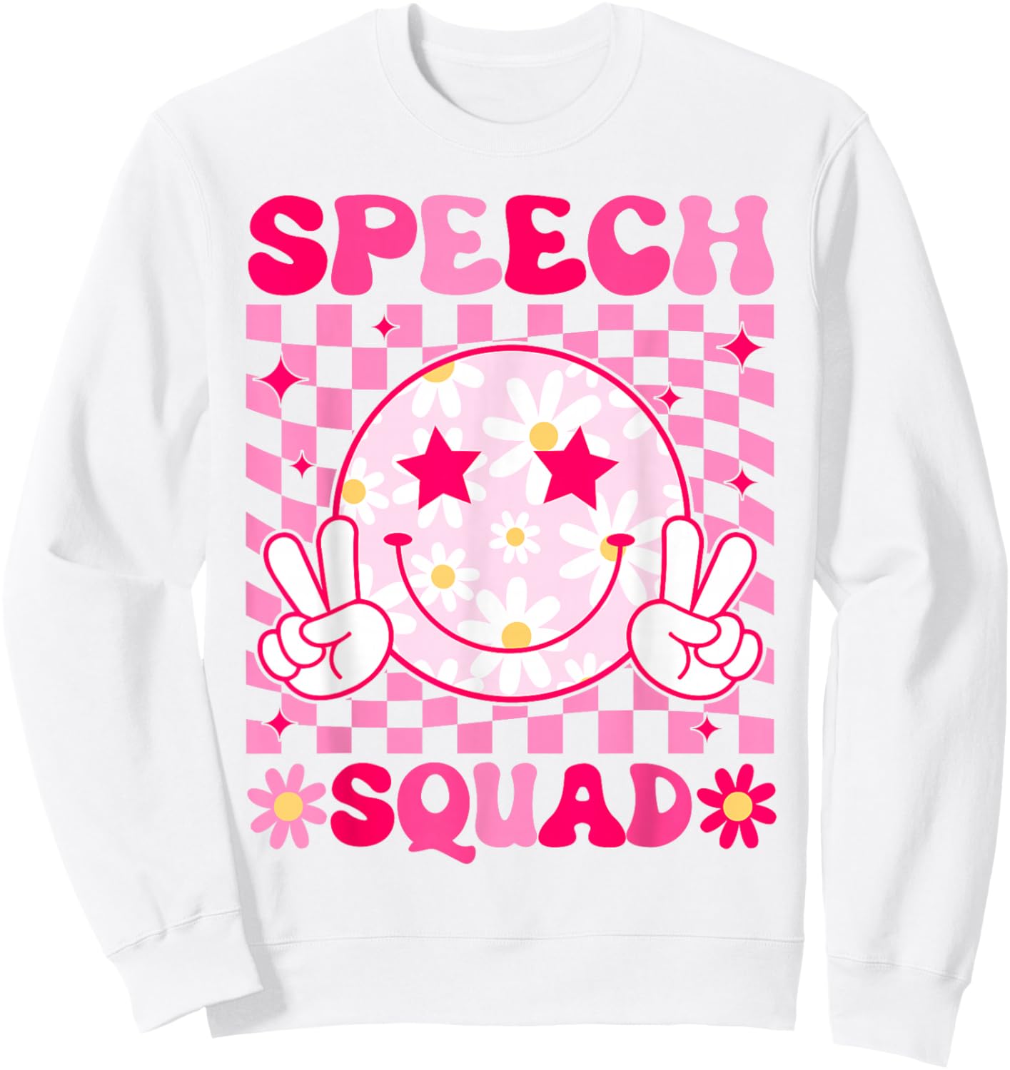 Cute Speech Language Pathologist SLP Therapist Speech Squad Sweatshirt - Sweatshirt | White