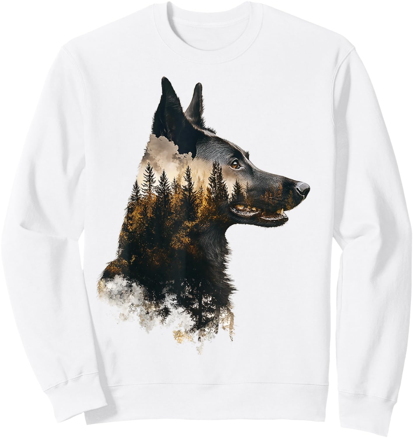 Belgian Malinois Dog Motif Pet Art Belgian Malinois Women Kids Sweatshirt - Sweatshirt | White