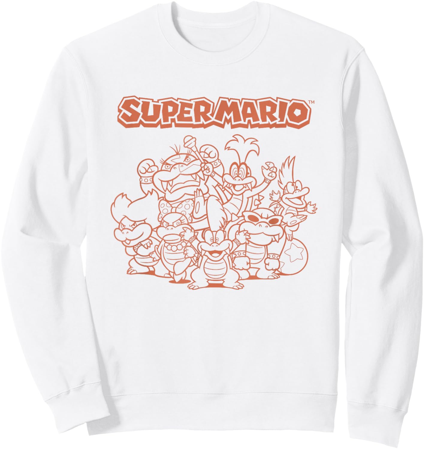 Super Mario Bros Big Koopa Group Shot Sweatshirt - Sweatshirt | White