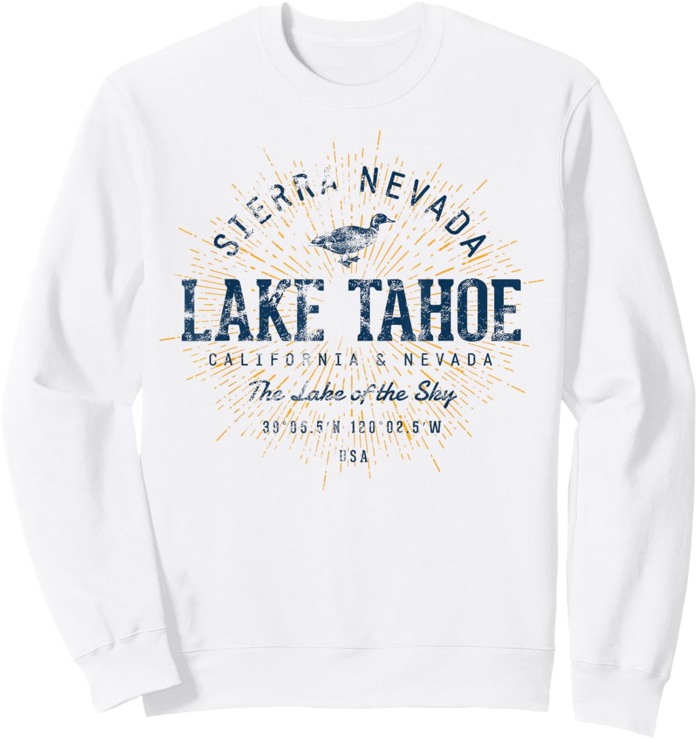 Retro Style Vintage Lake Tahoe Sweatshirt - Sweatshirt | White