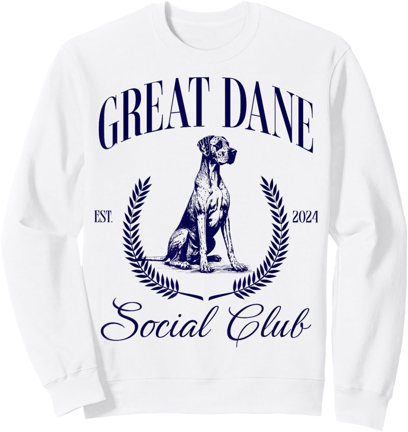 Great Dane Social Club Women Dog Mom Sweatshirt - Sweatshirt | White