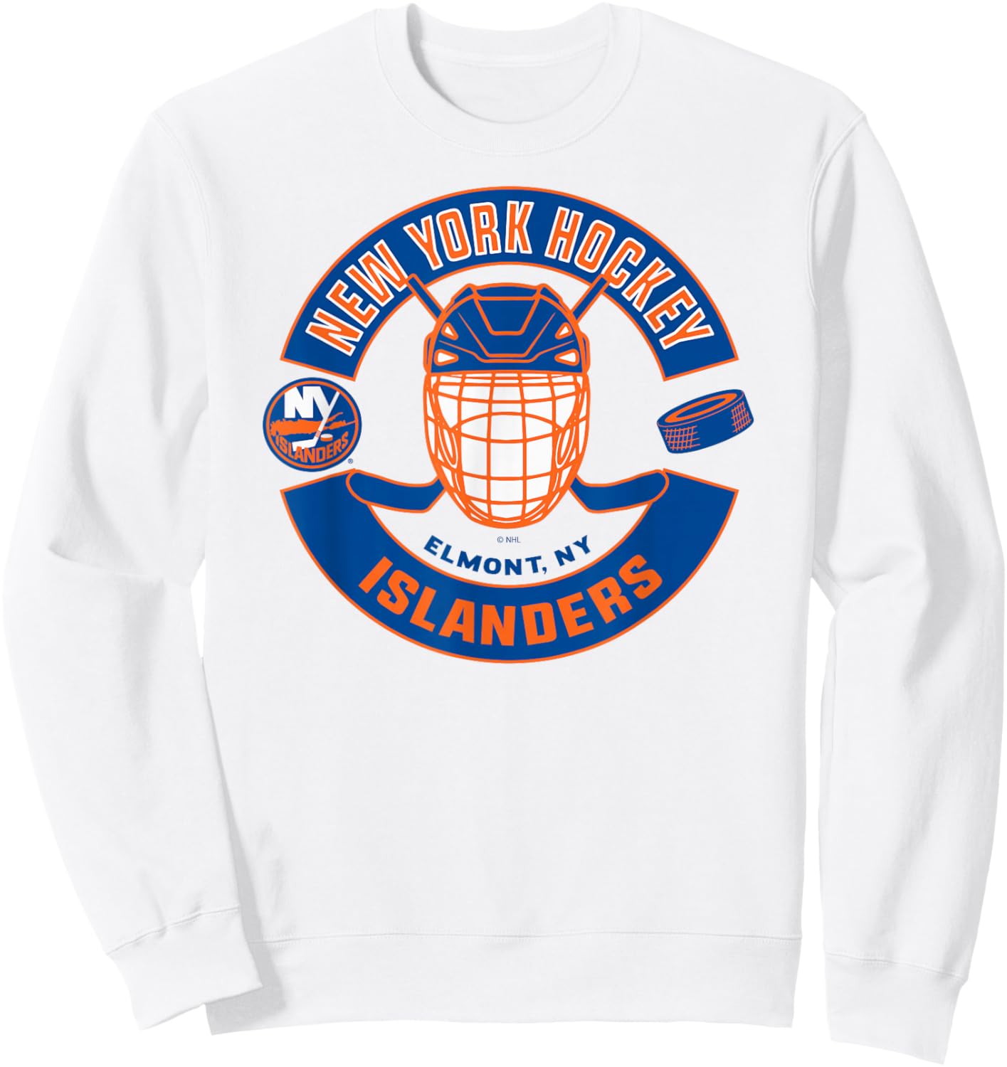 New York Islanders Mask Heather Gray Officially Licensed Sweatshirt - Sweatshirt | White