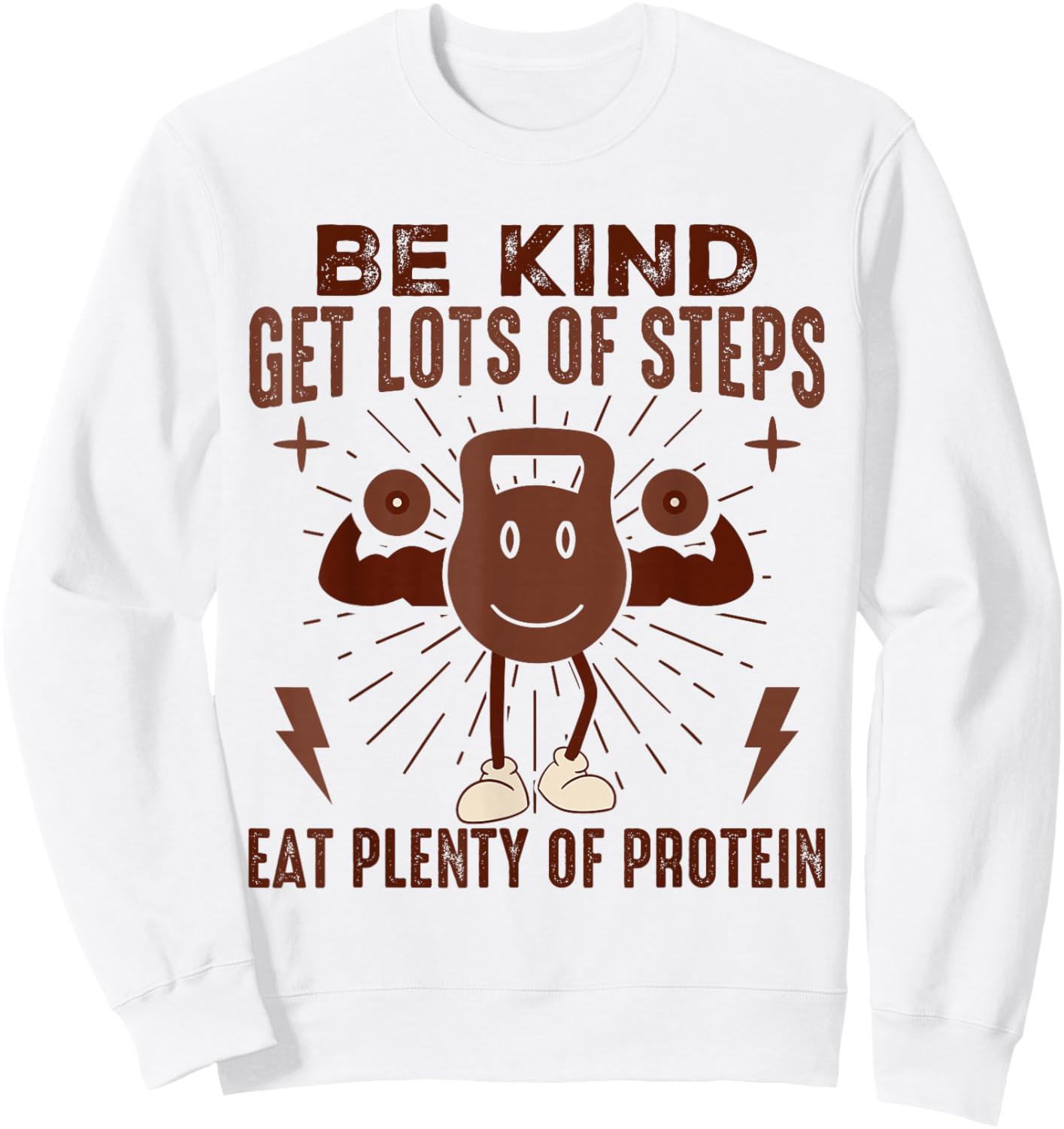 Funny Gym Workout Fitness Bodybuilding Sports Weightlifters Sweatshirt - Sweatshirt | White