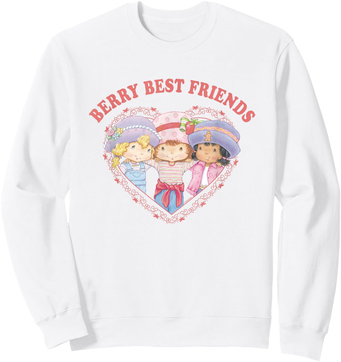 Strawberry Shortcake Berry Best Friends Group Shot Big Logo Sweatshirt - Sweatshirt | White