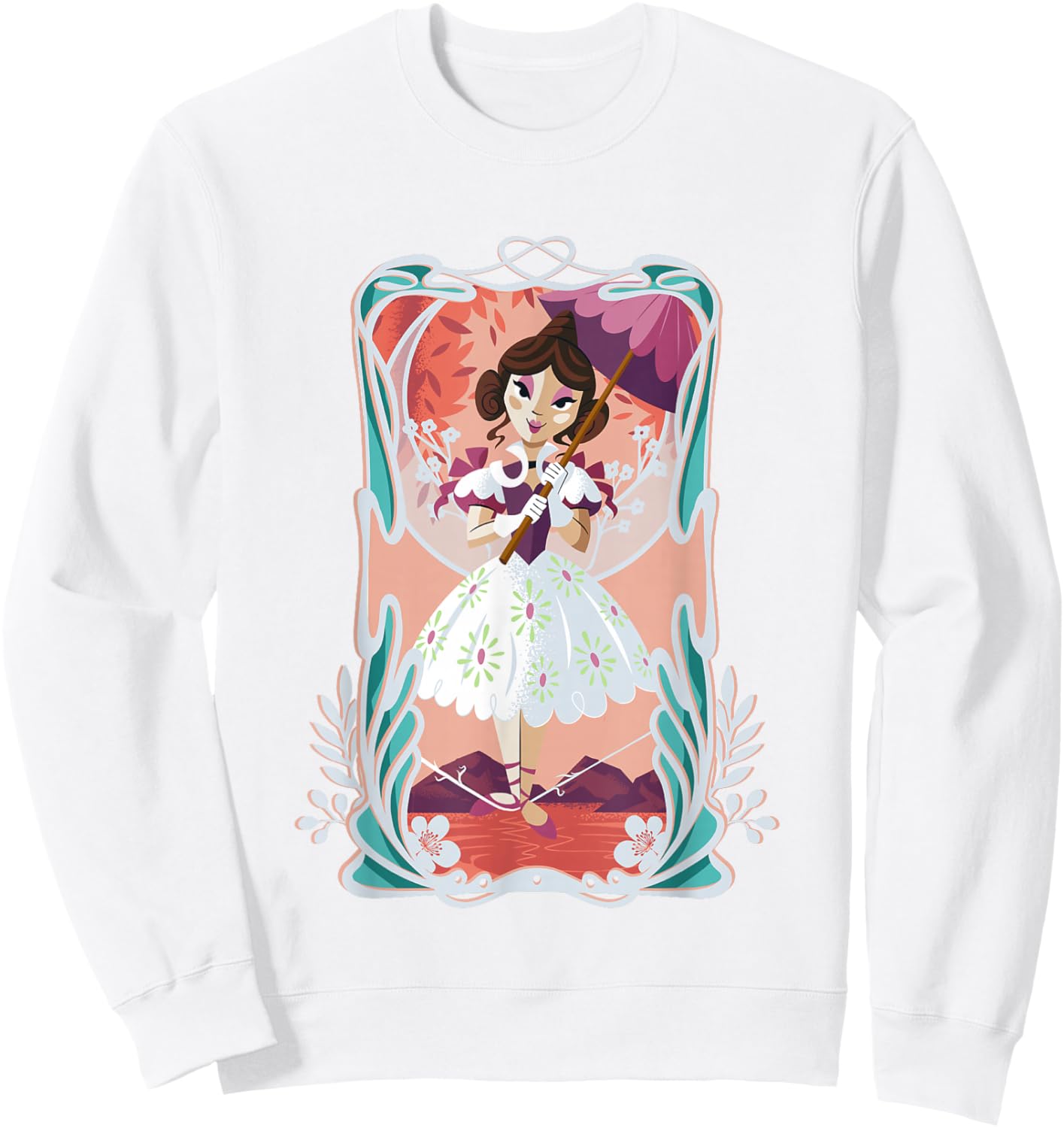The Haunted Mansion Cute Sally Slater Tightrope Walker Frame Sweatshirt - Sweatshirt | White