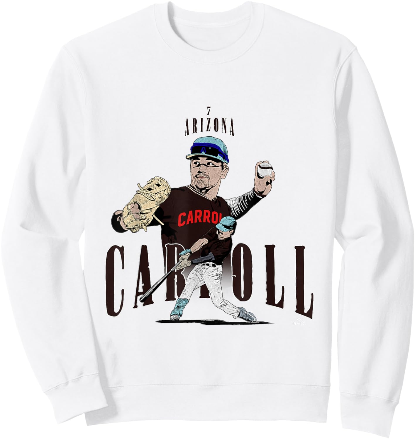 Corbin Carroll | Arizona Baseball Players | MLBCCL3002 Sweatshirt - Sweatshirt | White