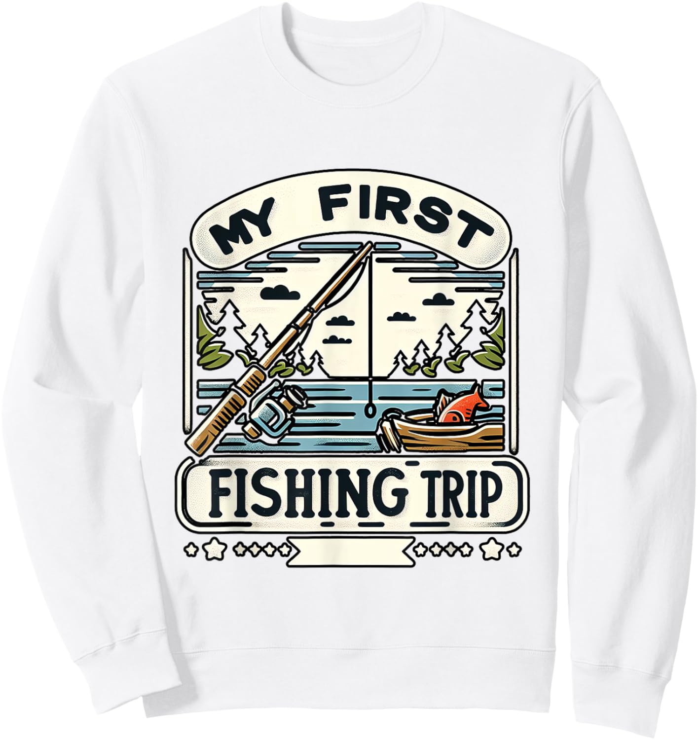 My First Fishing Trip. Sweatshirt - Sweatshirt | White
