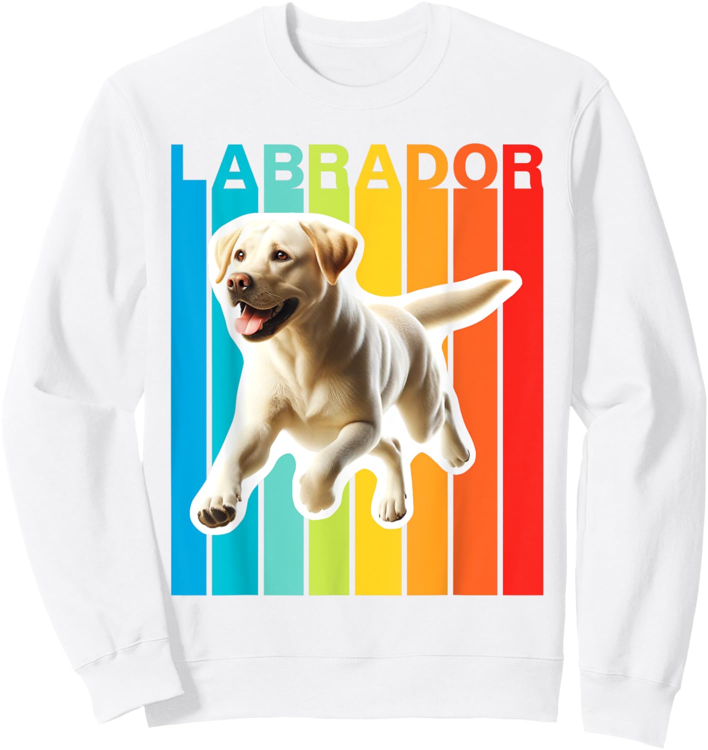 Colorful Labrador Retriever Sweatshirt - Sweatshirt | White