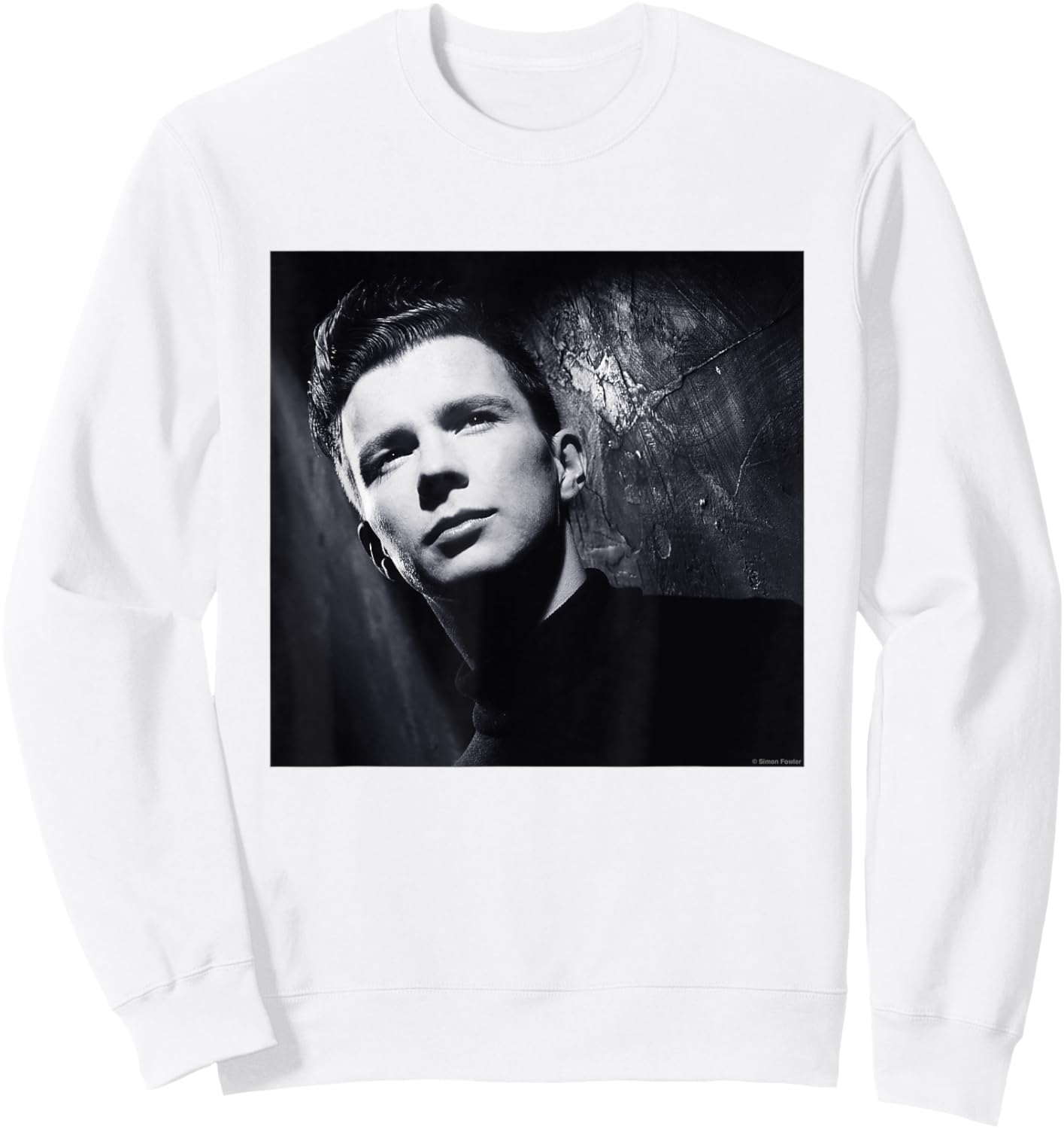 Rick Astley Portrait By Simon Fowler Sweatshirt - Sweatshirt | White