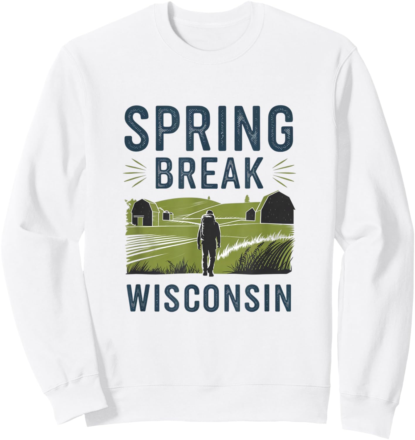 Spring Break 2025 Wisconsin Sweatshirt - Sweatshirt | White