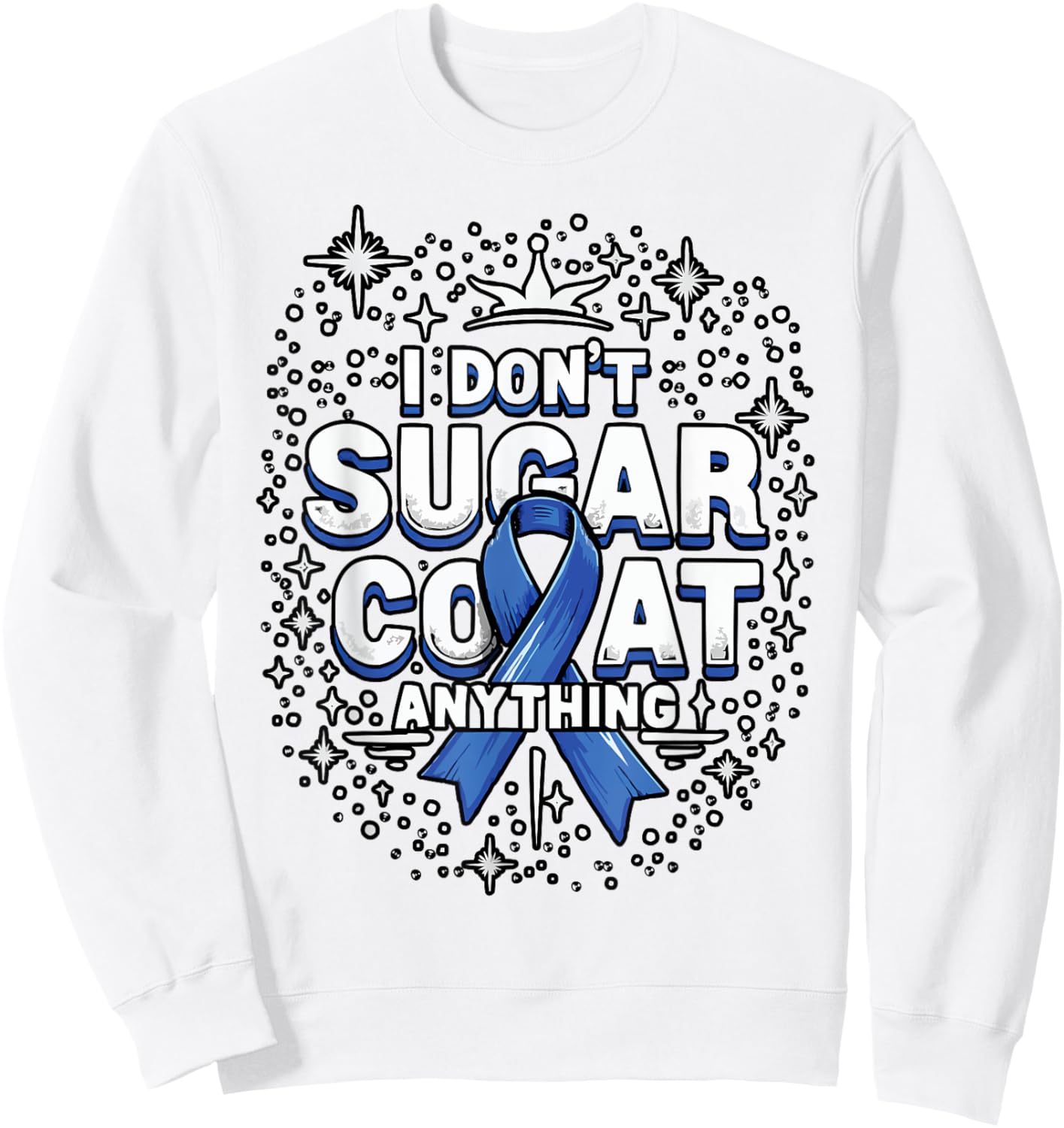 Type 1 Diabetes Awareness Insulin Pancreas Diabetic T1D Sweatshirt - Sweatshirt | White
