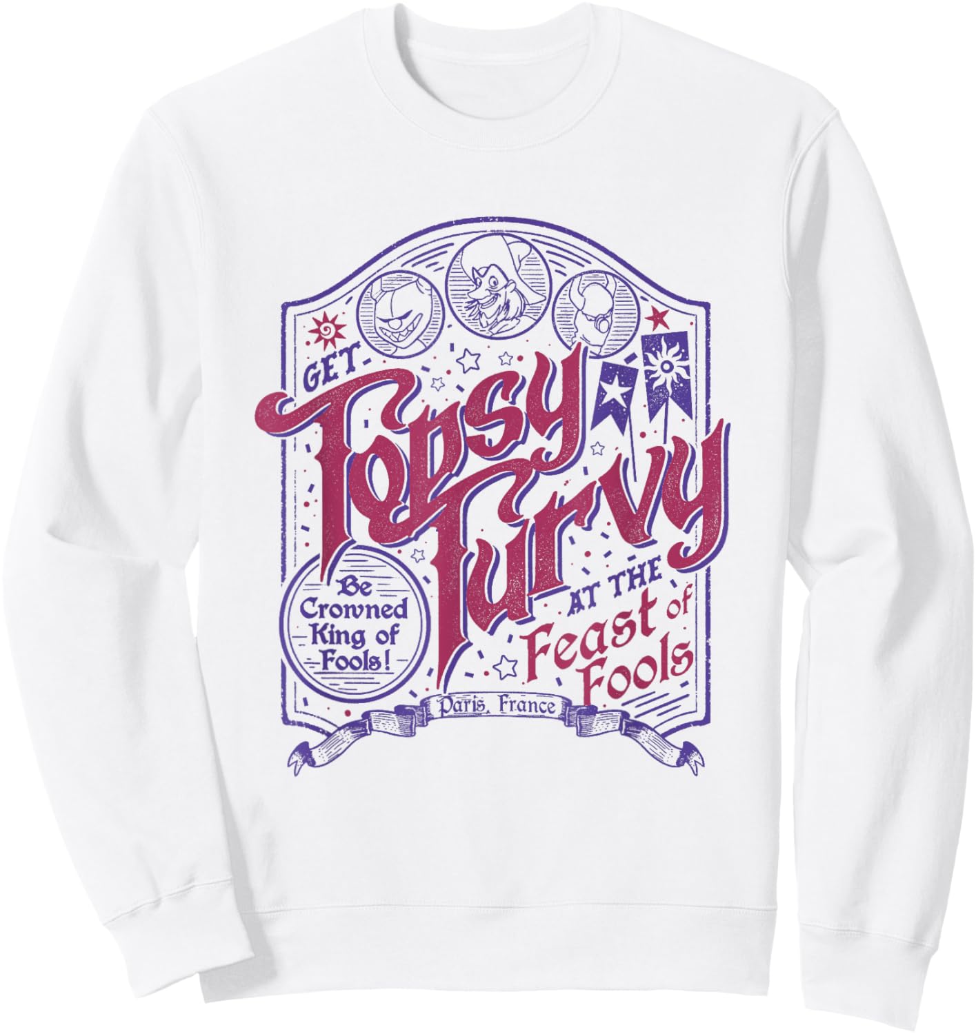 Disney The Hunchback Of Notre Dame Feast Of Fools Big Poster Sweatshirt - Sweatshirt | White