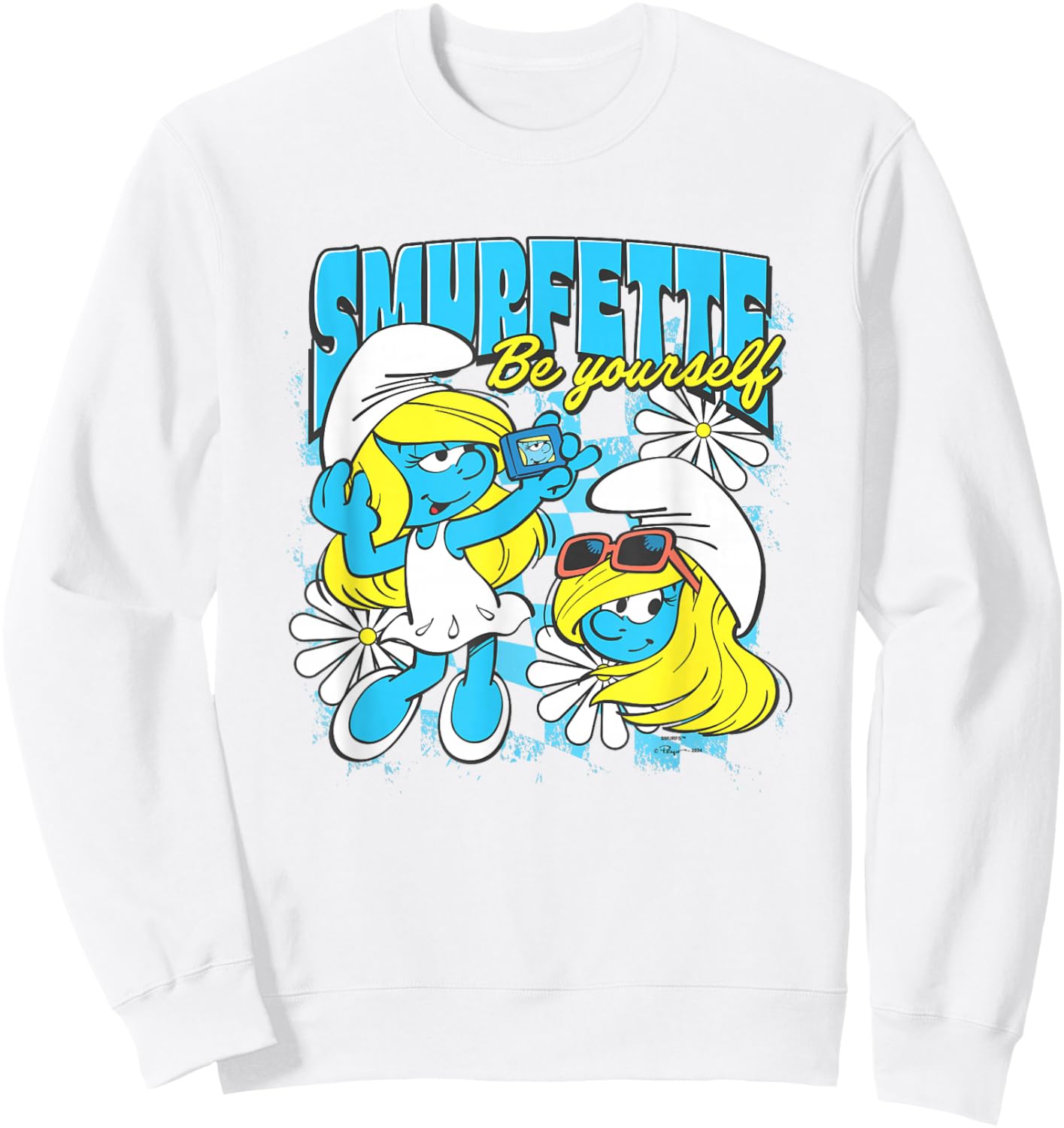 The Smurfs Smurfette Be Yourself Sassy Shot Sweatshirt - Sweatshirt | White