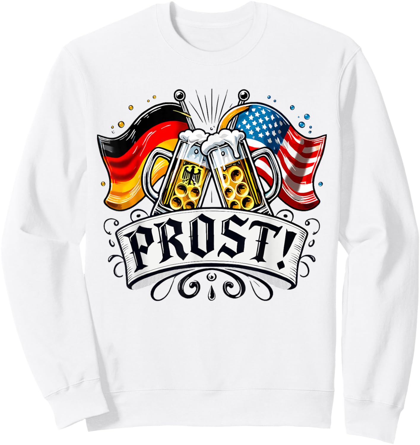Oktoberfest Prost Bavarian Festival Munich Beer Men Women Sweatshirt - Sweatshirt | White
