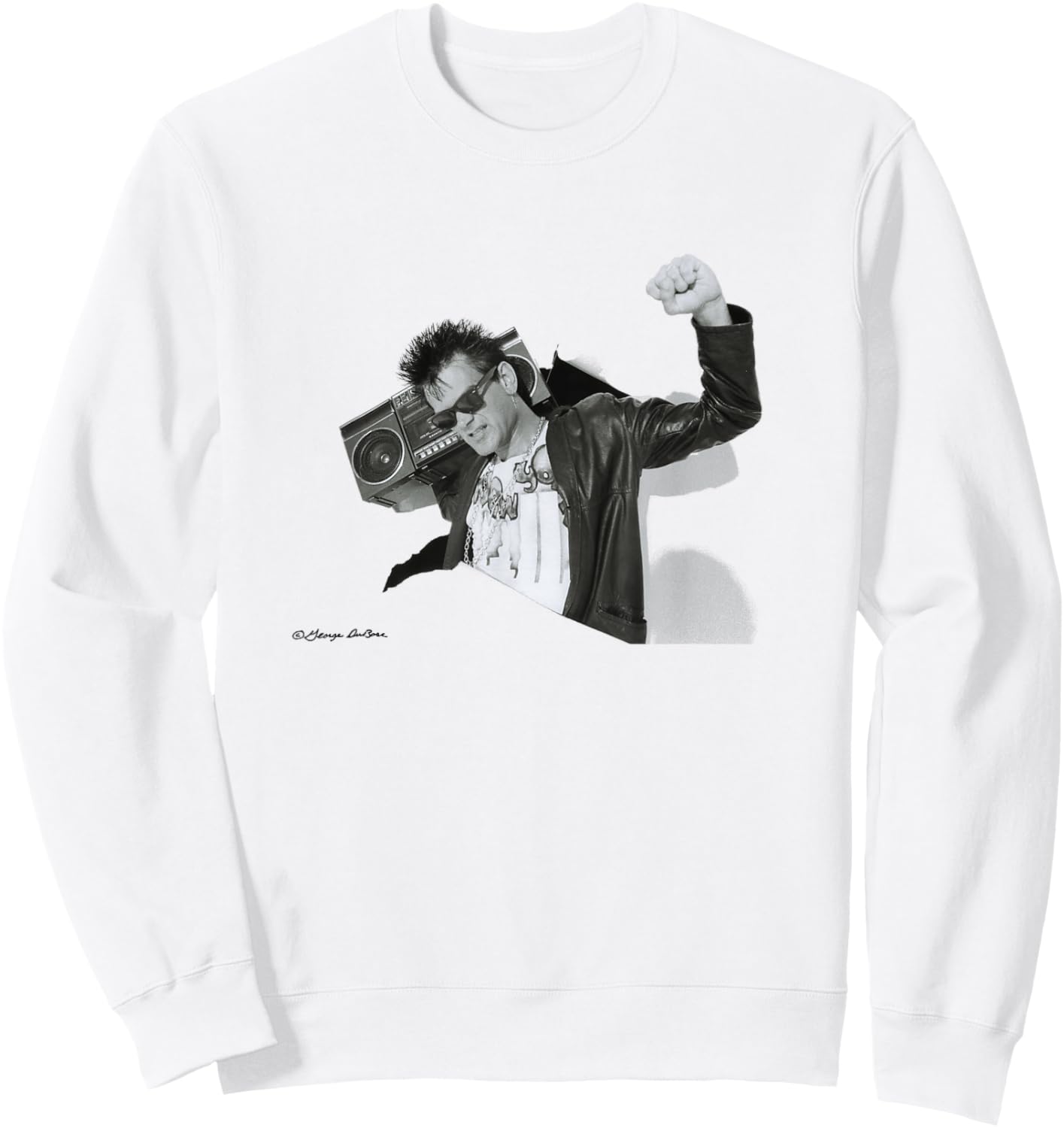 Dee Dee King Bassist Of The Ramones By George DuBose Sweatshirt - Sweatshirt | White