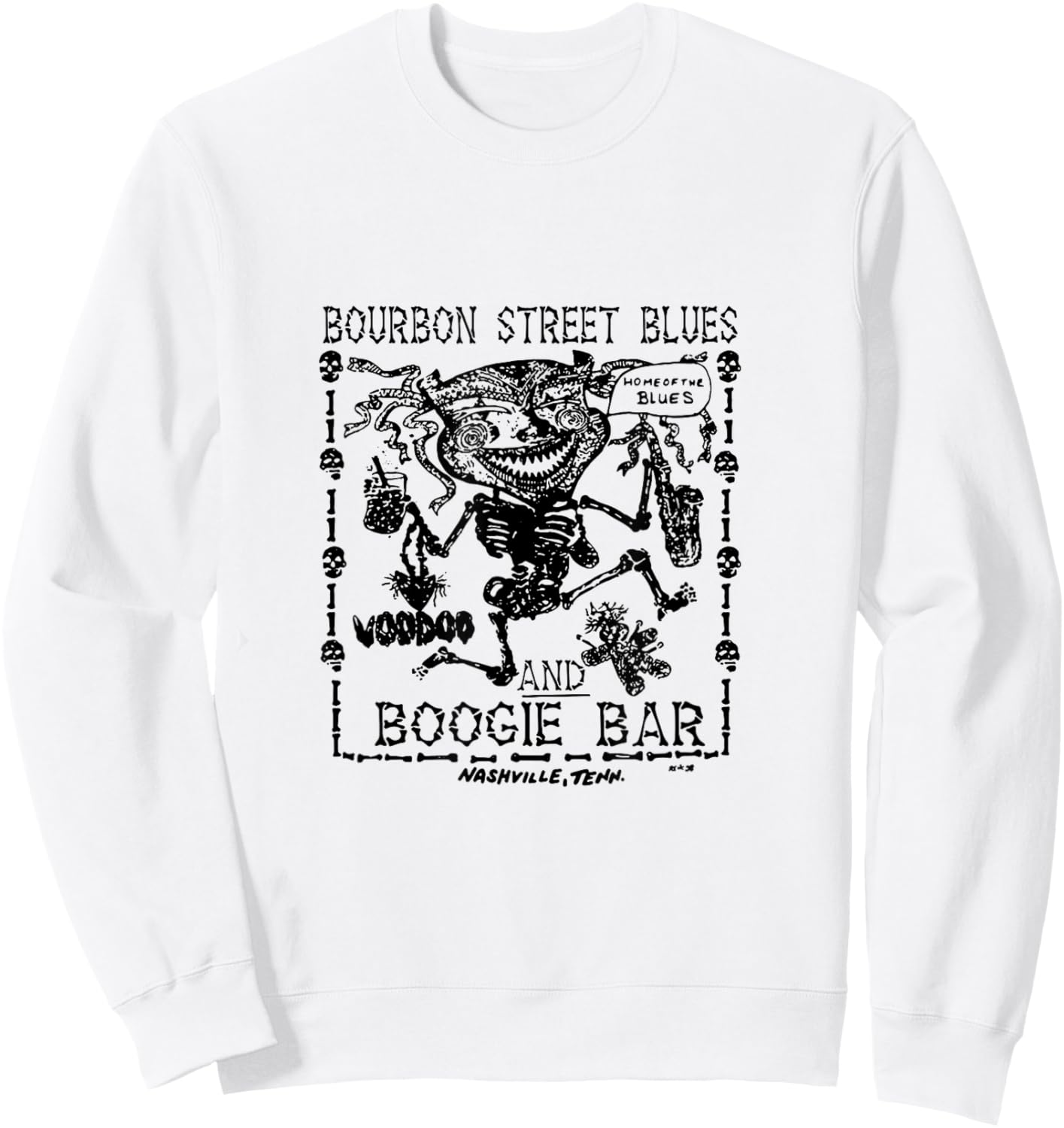 Voodoo Man Logo (Black) Sweatshirt - Sweatshirt | White