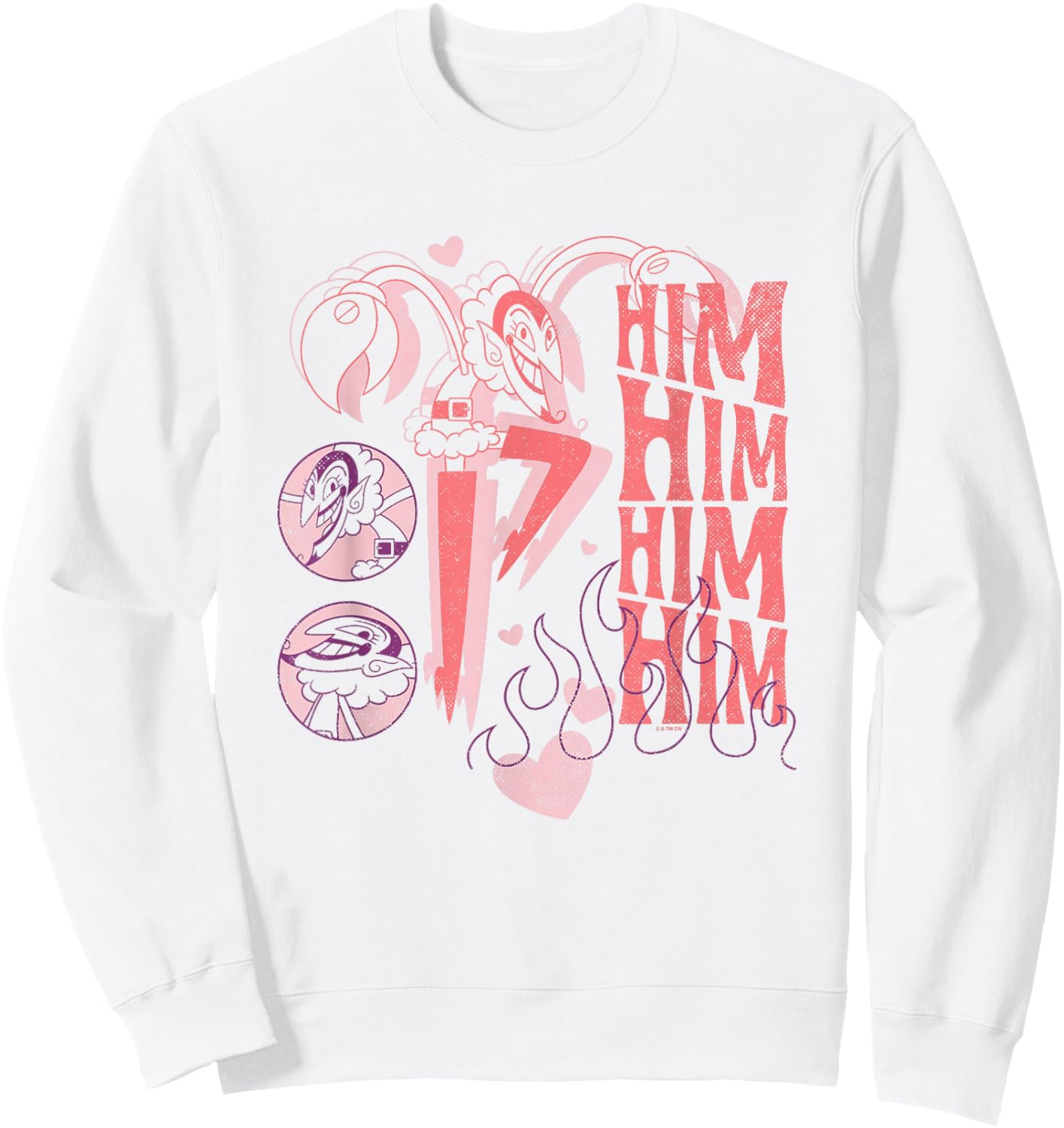 The Powerpuff Girls Iconic Him Him Him Him Vintage Poster Sweatshirt - Sweatshirt | White