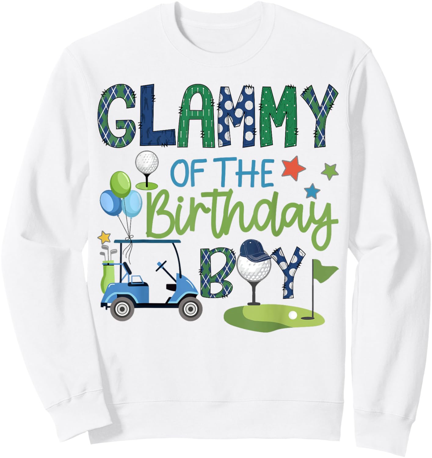 Glammy Of The Birthday Boy Hole in One Golf Sport Sweatshirt - Sweatshirt | White
