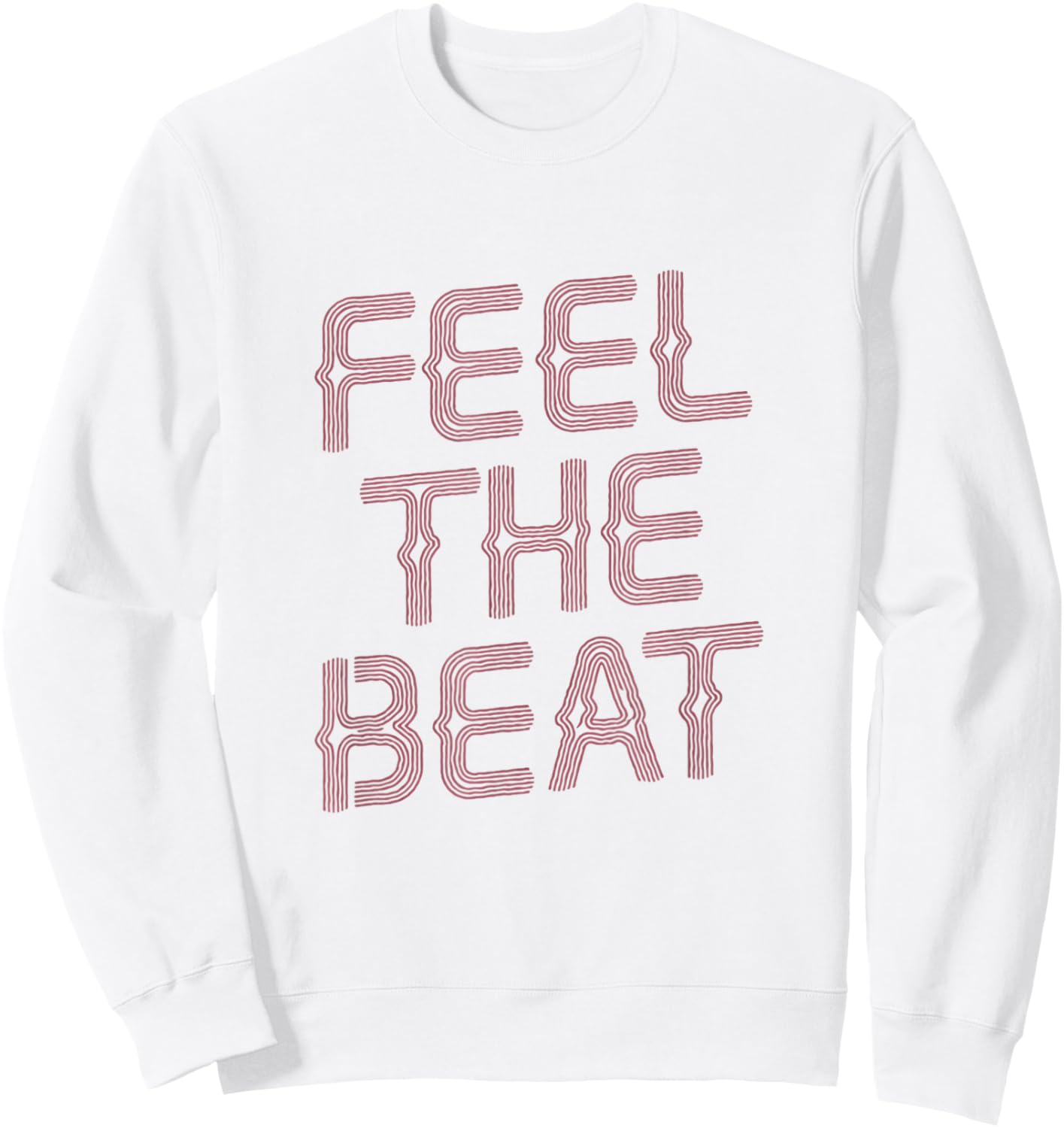 Feel The Beat Music Lover Sweatshirt - Sweatshirt | White