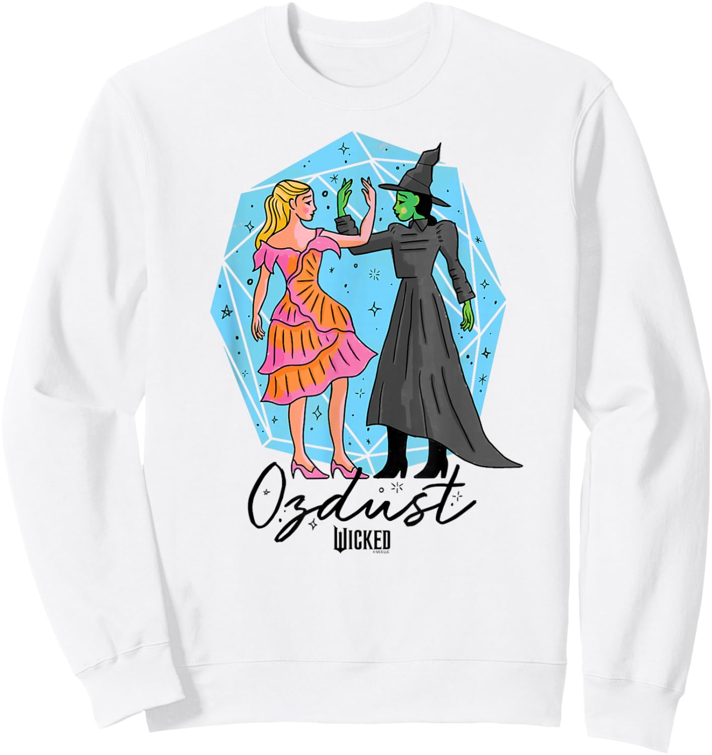 Wicked Glinda & Elphaba Ozdust Sweatshirt - Sweatshirt | White