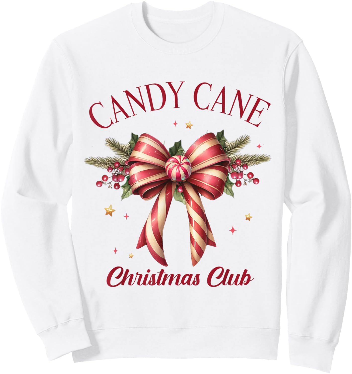 Candy Cane Christmas Club Winter Christmas Family Pajamas Sweatshirt - Sweatshirt | White