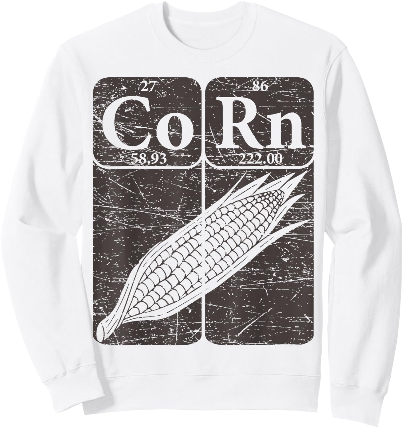 Corn Periodic Table Elements Corn Lover Retro Sweet Corn Sweatshirt - Sweatshirt | White
