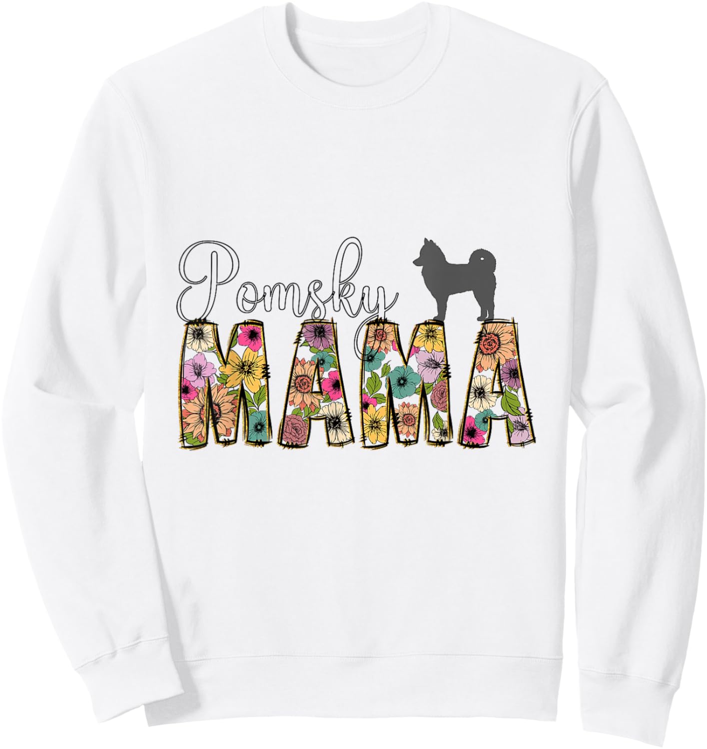 Pomsky Dog Sweatshirt - Sweatshirt | White