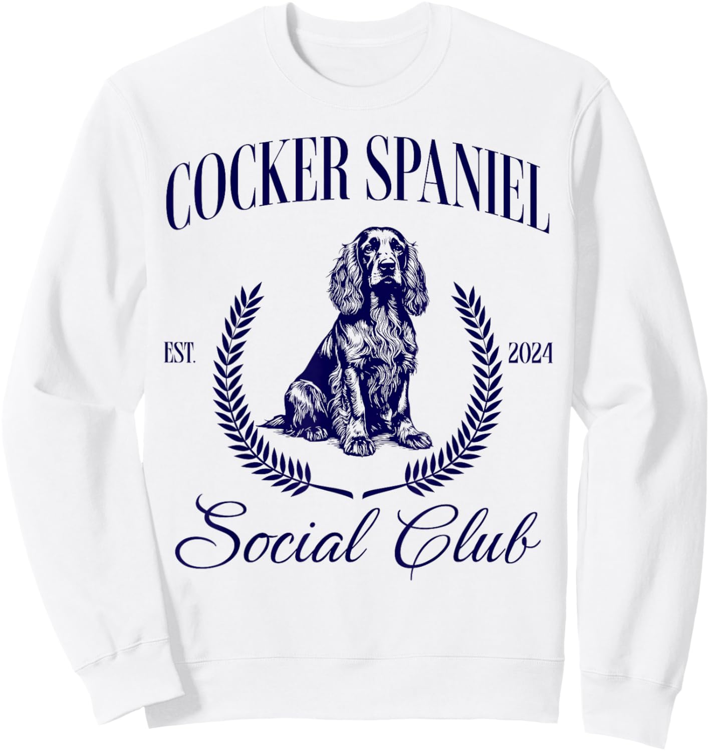 Cocker Spaniel Social Club Women Dog Mom Sweatshirt - Sweatshirt | White